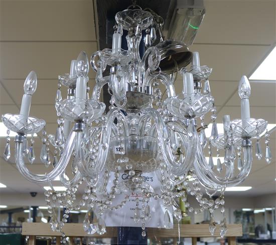 An eight branch chandelier